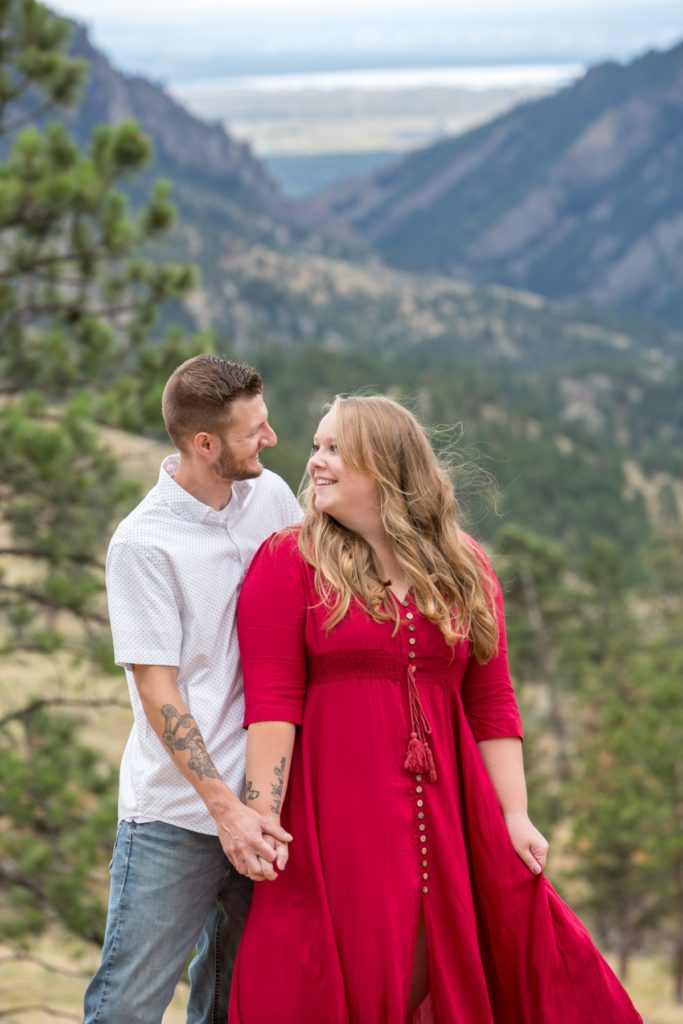 mountain engagement photos at Walker Ranch just outside of Boulder