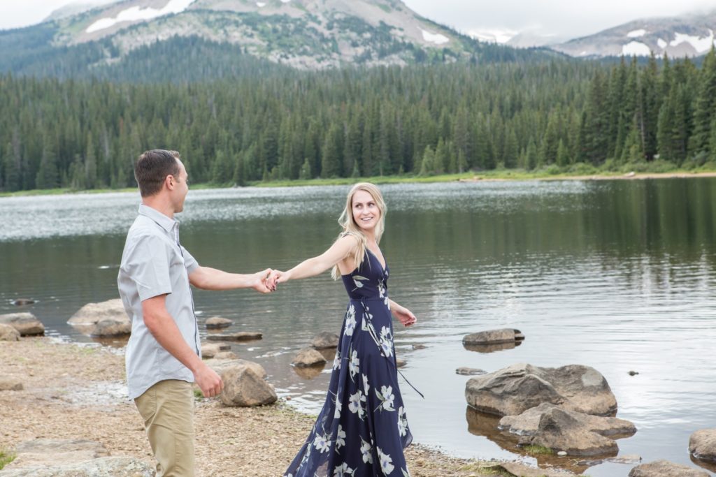 Engagement photos at Brainard Lake just outside of Boulder CO
