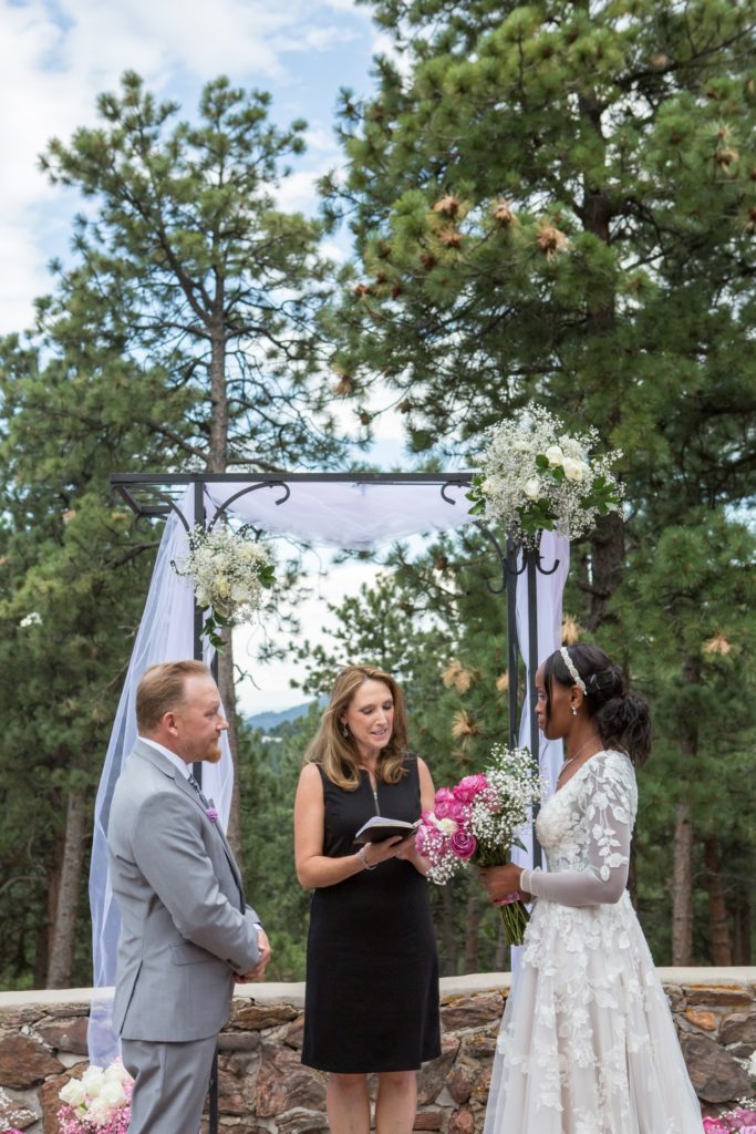 Small wedding ceremony Colorado at Boettcher Mansion