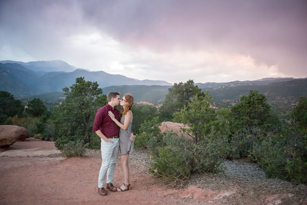 engagement and proposal at Garden of the Gods