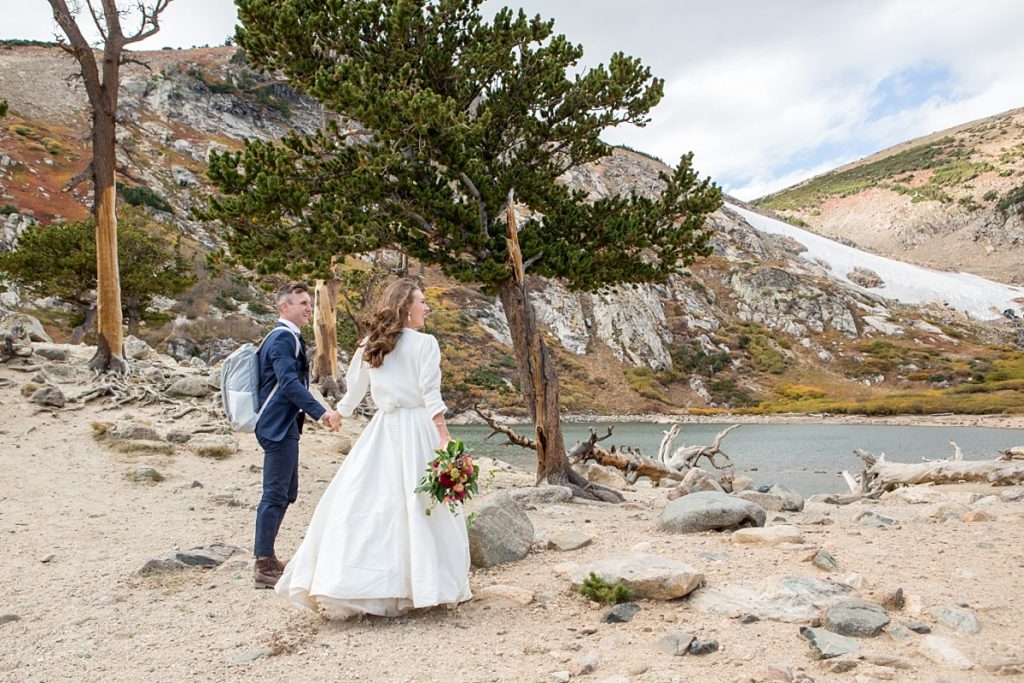 Hiking St Mary's Glacier with this adventure elopement photographer