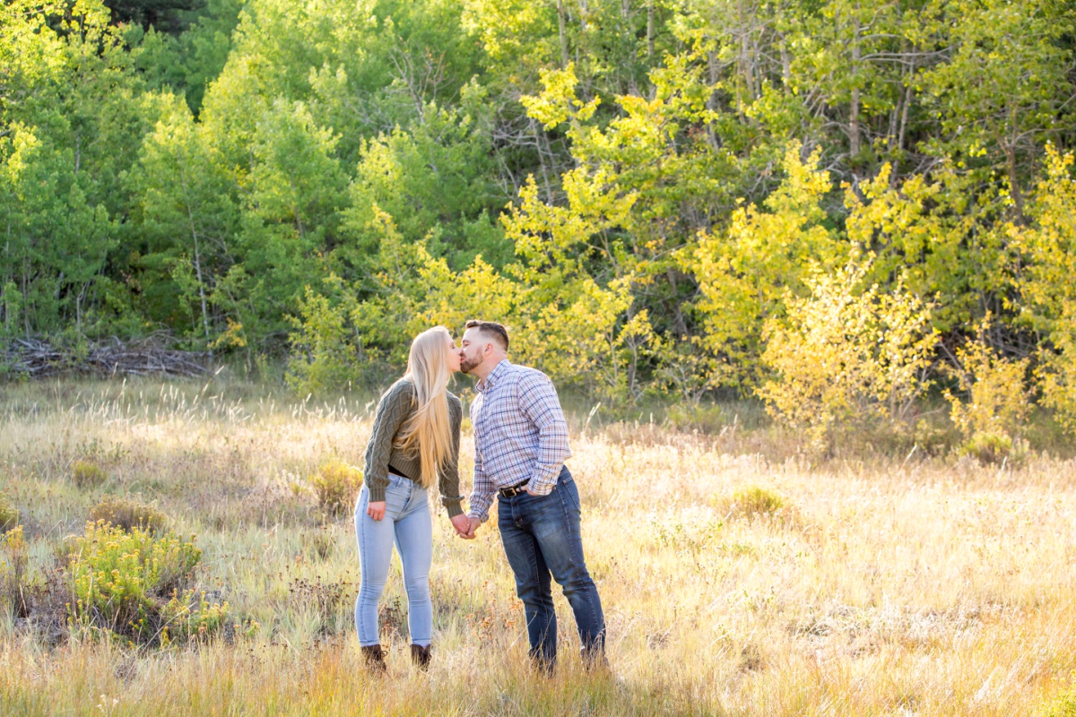 Idaho Springs engagement photography with fall colors