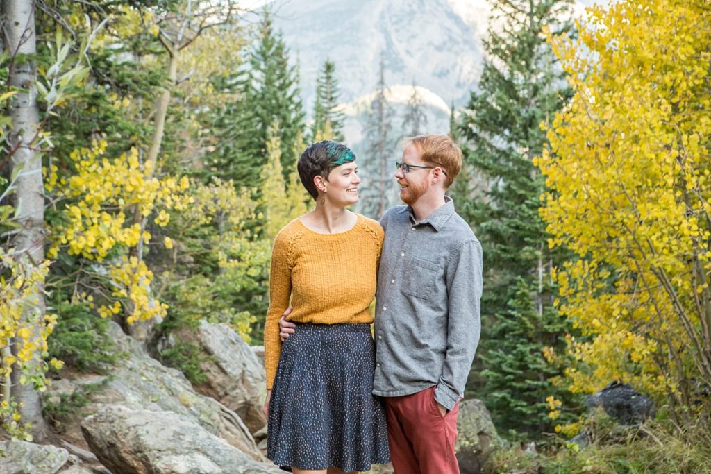 Engagement photography in Rocky Mountain National Park