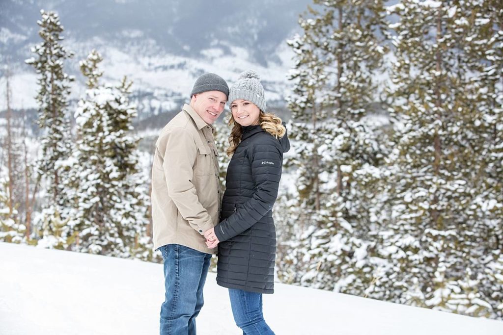 snowy couple photos at Sapphire Point