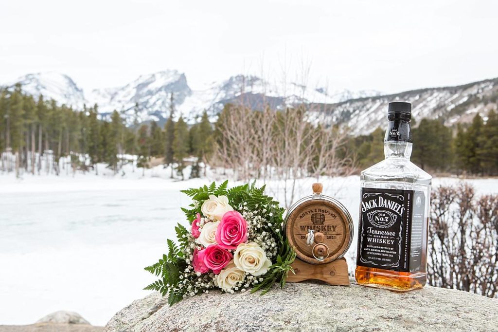 Winter wedding details Rocky Mountain National Park