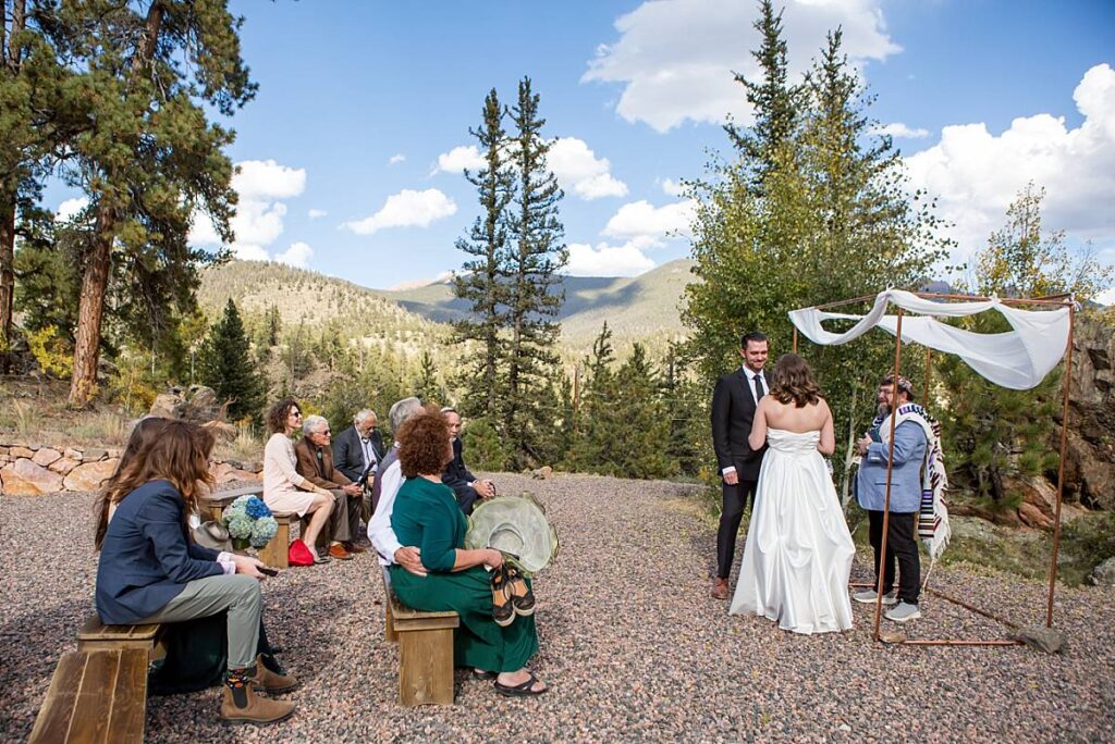 Traditional Wedding Ceremony at mountain venue in Colorado