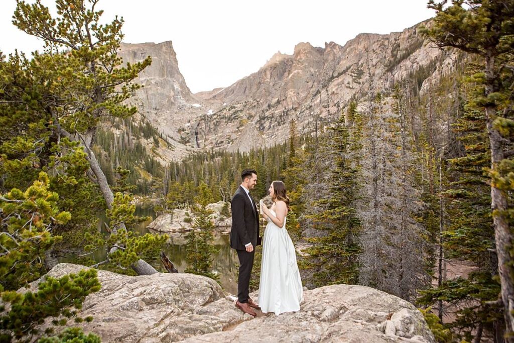 Private vow exchange in Rocky Mountain National Park