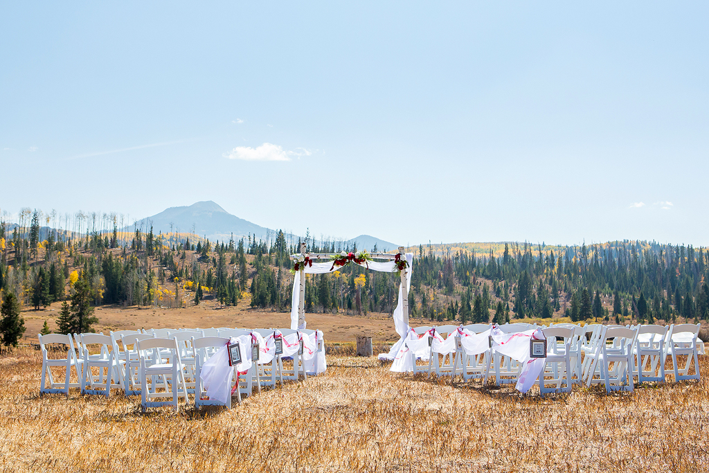 Wedding Ceremony in the mountains near Steamboat Springs