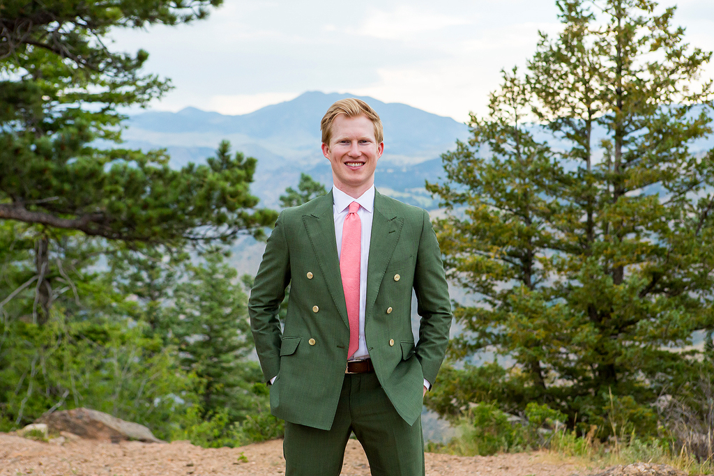 Groom portrait at Lookout Mountain in Golden, CO.