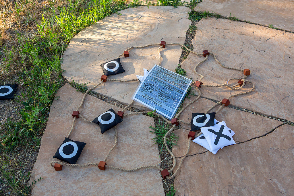 Boettcher Mansion wedding lawn game of tick tack toe