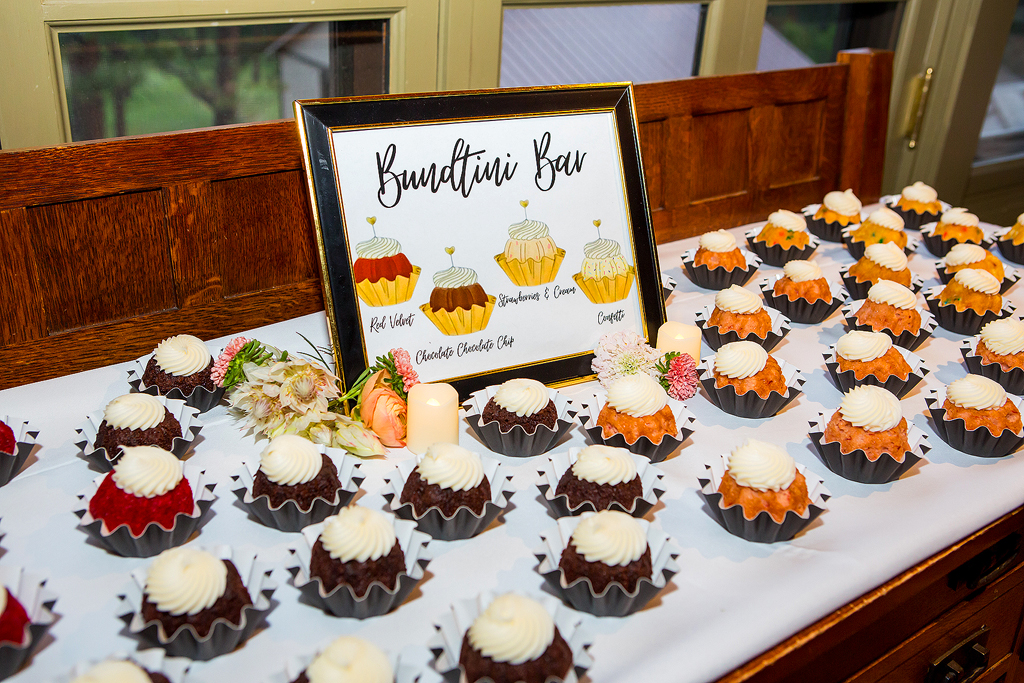 Boettcher Mansion wedding reception cupcake bar.
