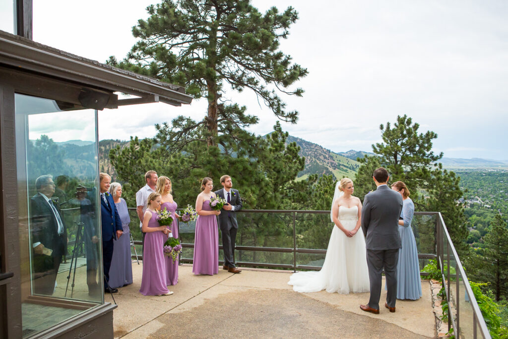 Wedding at The Flagstaff House, a restaraunt in Boulder, CO and wedding venue.